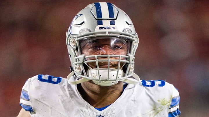 October 8, 2023; Santa Clara, California, USA; Dallas Cowboys defensive end Chauncey Golston (99) after the game against the San Francisco 49ers at Levi's Stadium. Mandatory Credit: Kyle Terada-Imagn Images October 8, 2023; Santa Clara, California, USA; Dallas Cowboys defensive end Chauncey Golston (99) after the game against the San Francisco 49ers at Levi's Stadium. Mandatory Credit: Kyle Terada-Imagn Images