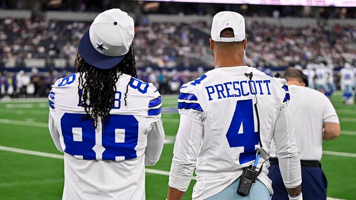 Dallas Cowboys stars CeeDee Lamb and Dak Prescott during a game against the Baltimore Ravens at AT&T Stadium. Dallas Cowboys stars CeeDee Lamb and Dak Prescott during a game against the Baltimore Ravens at AT&T Stadium.