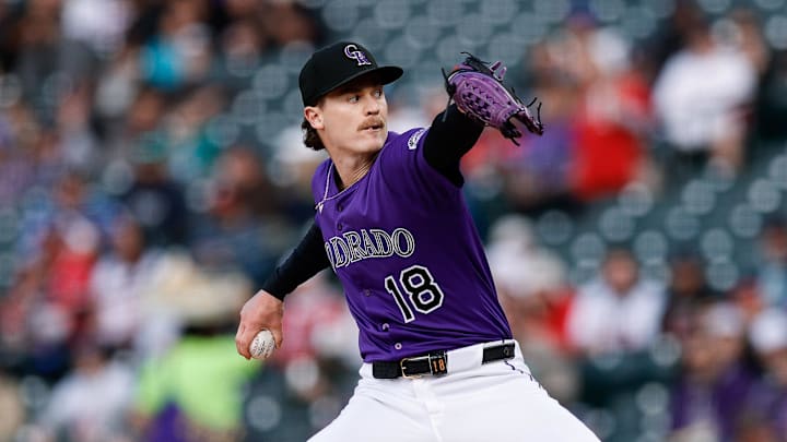 Colorado Rockies starting pitcher Ryan Feltner. Colorado Rockies starting pitcher Ryan Feltner.