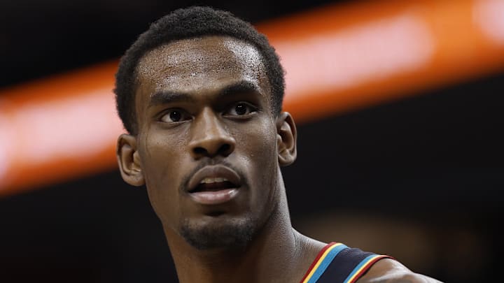 Feb 23, 2026; Detroit, Michigan, USA;  Detroit Pistons center Jalen Duren (0) reacts after he is fouled in the second half against the San Antonio Spurs at Little Caesars Arena. Mandatory Credit: Rick Osentoski-Imagn Images