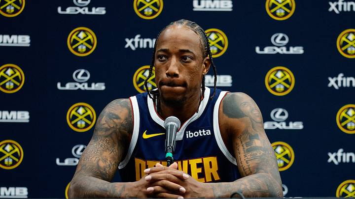 Sep 28, 2026; Denver, CO, USA; Denver Nuggets guard DeMar DeRozan (10) during media day at Ball Arena. Mandatory Credit: Isaiah J. Downing-Imagn Images Sep 28, 2026; Denver, CO, USA; Denver Nuggets guard DeMar DeRozan (10) during media day at Ball Arena. Mandatory Credit: Isaiah J. Downing-Imagn Images