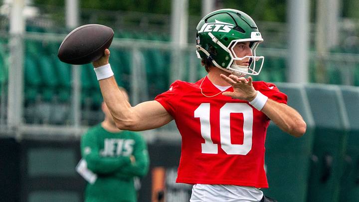 New York Jets quarterback Cade Klubnik