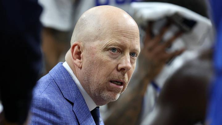 Mar 20, 2026; Philadelphia, PA, USA; UCLA Bruins head coach Mick Cronin reacts in the first half during a first round game of the men's 2026 NCAA Tournament at Xfinity Mobile Arena. Mandatory Credit: Bill Streicher-Imagn Images