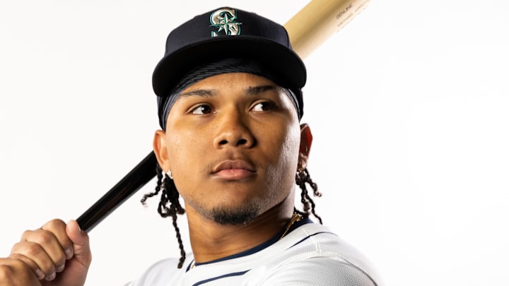 Seattle Mariners infielder Michael Arroyo poses for a portrait during media day Feb. 20 at Peoria Sports Complex.