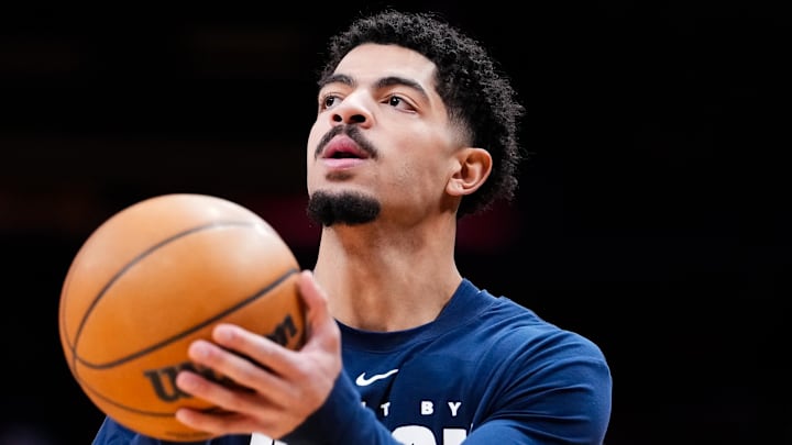 Indiana Pacers guard Ben Sheppard (26) warms up before playing the Toronto Raptors at Scotiabank Arena.