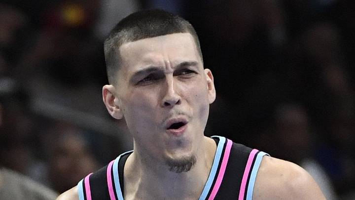 Miami Heat guard Tyler Herro (14) reacts after scoring during the second half against the Charlotte Hornets at the Spectrum Center on Mar 6, 2026.