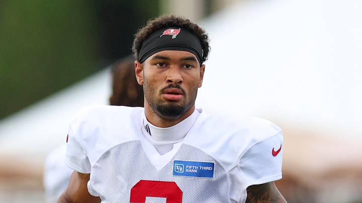 Tampa Bay Buccaneers wide receiver Emeka Egbuka (2) participates in training camp at AdventHealth Training Center. Tampa Bay Buccaneers wide receiver Emeka Egbuka (2) participates in training camp at AdventHealth Training Center.