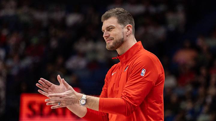 Jan 2, 2026; New Orleans, Louisiana, USA; Portland Trail Blazers interim Head Coach Tiago Splitter reacts to a play against the New Orleans Pelicans during the second half at Smoothie King Center. Mandatory Credit: Stephen Lew-Imagn Images Jan 2, 2026; New Orleans, Louisiana, USA; Portland Trail Blazers interim Head Coach Tiago Splitter reacts to a play against the New Orleans Pelicans during the second half at Smoothie King Center. Mandatory Credit: Stephen Lew-Imagn Images