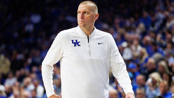 Oct 24, 2025; Lexington, KY, USA; Kentucky Wildcats head coach Mark Pope looks on during the first half against the Purdue Boilermakers at Rupp Arena at Central Bank Center. Mandatory Credit: Jordan Prather-Imagn Images