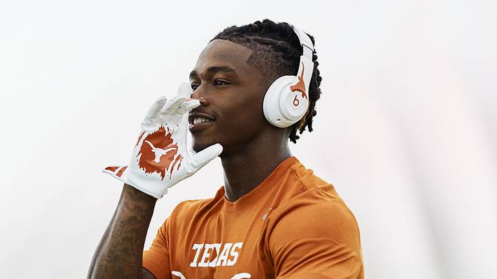 Texas WR Johntay Cook II sporting Beats by Dre headphones (Photo credit: Beats)