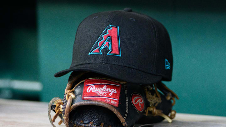 Apr 4, 2025; Washington, District of Columbia, USA; A detailed view of an Arizona Diamondbacks hat at the game between the Washington Nationals and the Arizona Diamondbacks at Nationals Park. Apr 4, 2025; Washington, District of Columbia, USA; A detailed view of an Arizona Diamondbacks hat at the game between the Washington Nationals and the Arizona Diamondbacks at Nationals Park.