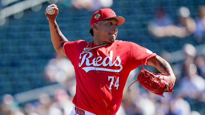 Cincinnati Reds pitcher Jose Franco. Cincinnati Reds pitcher Jose Franco.