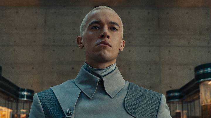 Tom Blyth as Coriolanus Snow in The Hunger Games: The Ballad of Songbirds and Snakes. Photo Credit: Courtesy of Lionsgate Tom Blyth as Coriolanus Snow in The Hunger Games: The Ballad of Songbirds and Snakes. Photo Credit: Courtesy of Lionsgate
