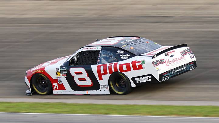 May 30, 2026; Lebanon, Tennessee, USA; Sammy Smith (8) at Nashville Superspeedway. May 30, 2026; Lebanon, Tennessee, USA; Sammy Smith (8) at Nashville Superspeedway.