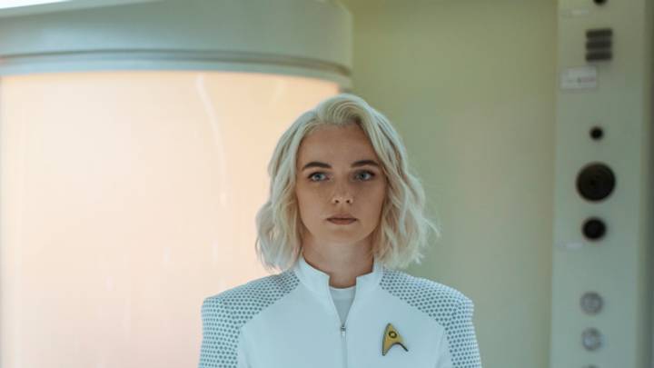 Pictured: Jess Bush as Chapel of the Paramount+ original series STAR TREK: STRANGE NEW WORLDS. Photo Cr: Marni Grossman/Paramount+ ©2022 ViacomCBS. All Rights Reserved.