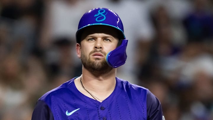 May 30, 2025; Phoenix, Arizona, USA; Arizona Diamondbacks infielder Tim Tawa against the Washington Nationals at Chase Field. Mandatory Credit: Mark J. Rebilas-Imagn Images May 30, 2025; Phoenix, Arizona, USA; Arizona Diamondbacks infielder Tim Tawa against the Washington Nationals at Chase Field. Mandatory Credit: Mark J. Rebilas-Imagn Images