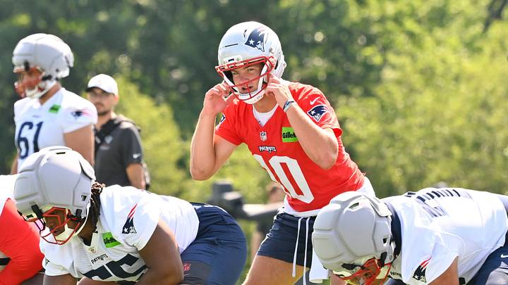 New England Patriots quarterback Drake Maye