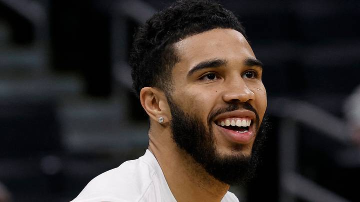 Nov 1, 2023; Boston, Massachusetts, USA; Boston Celtics forward Jayson Tatum (0) smiles as he warms up before their game against the Indiana Pacers at TD Garden. Mandatory Credit: Winslow Townson-USA TODAY Sports Nov 1, 2023; Boston, Massachusetts, USA; Boston Celtics forward Jayson Tatum (0) smiles as he warms up before their game against the Indiana Pacers at TD Garden. Mandatory Credit: Winslow Townson-USA TODAY Sports