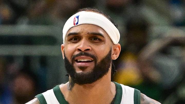 Milwaukee Bucks guard Gary Trent Jr. (5) reacts in the fourth quarter against the Los Angeles Lakers at Fiserv Forum on March 13, 2025.