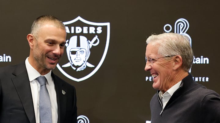 Las Vegas Raiders Introduce Pete Carroll As Head Coach, John Spytek As General Manager Las Vegas Raiders Introduce Pete Carroll As Head Coach, John Spytek As General Manager