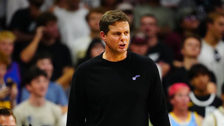 Oct 4, 2026; Boulder, Colorado, USA; Utah Jazz head coach Will Hardy calls out in the first half against the Denver Nuggets at CU Events Center. Mandatory Credit: Ron Chenoy-Imagn Images Oct 4, 2026; Boulder, Colorado, USA; Utah Jazz head coach Will Hardy calls out in the first half against the Denver Nuggets at CU Events Center. Mandatory Credit: Ron Chenoy-Imagn Images