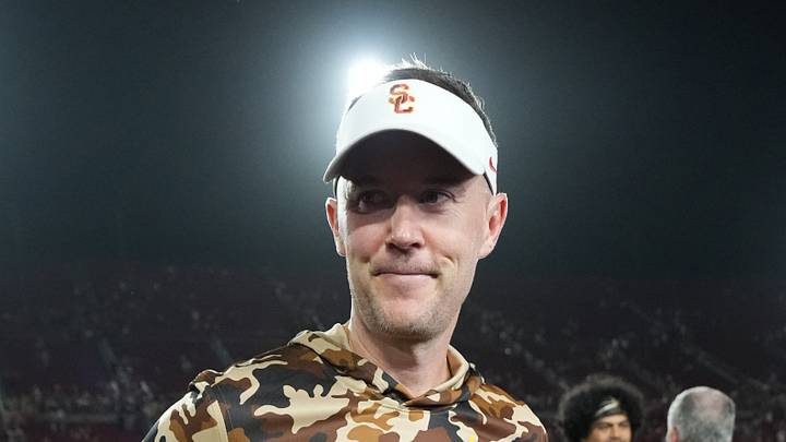 Sep 12, 2026; Los Angeles, California, USA; Southern California Trojans head coach Lincoln Riley reacts after the game against the Louisiana Ragin' Cajuns atUnited Airlines Field at Los Angeles Memorial Coliseum. Sep 12, 2026; Los Angeles, California, USA; Southern California Trojans head coach Lincoln Riley reacts after the game against the Louisiana Ragin' Cajuns atUnited Airlines Field at Los Angeles Memorial Coliseum.