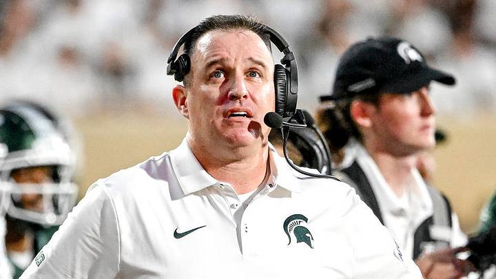 Michigan State’s head coach Pat Fitzgerald looks on during the first quarter in the gam against Toledo on Friday, Sept. 4, 2026, at Spartan Stadium in East Lansing. Michigan State’s head coach Pat Fitzgerald looks on during the first quarter in the gam against Toledo on Friday, Sept. 4, 2026, at Spartan Stadium in East Lansing.