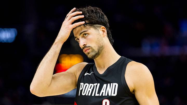 Oct 8, 2025; San Francisco, California, USA; Portland Trail Blazers forward Deni Avdija (8) reacts during the second quarter against the Golden State Warriors at Chase Center. Mandatory Credit: John Hefti-Imagn Images Oct 8, 2025; San Francisco, California, USA; Portland Trail Blazers forward Deni Avdija (8) reacts during the second quarter against the Golden State Warriors at Chase Center. Mandatory Credit: John Hefti-Imagn Images