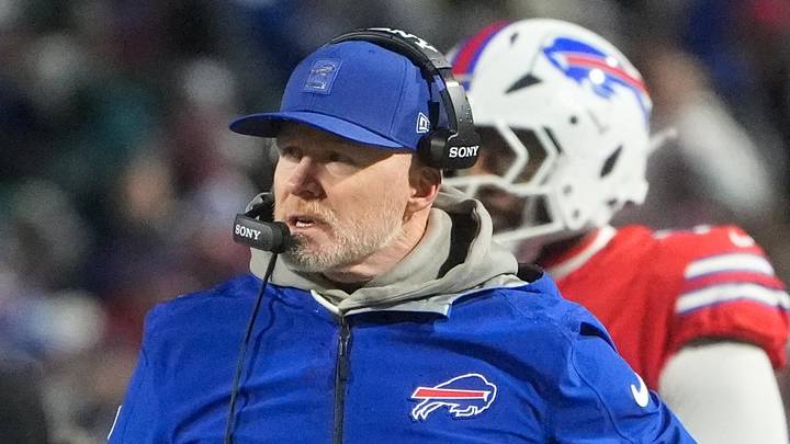 Dec 28, 2025; Orchard Park, New York, USA; Buffalo Bills head coach Sean McDermott looks on during the second quarter against the Philadelphia Eagles at Highmark Stadium. Mandatory Credit: Gregory Fisher-Imagn Images Dec 28, 2025; Orchard Park, New York, USA; Buffalo Bills head coach Sean McDermott looks on during the second quarter against the Philadelphia Eagles at Highmark Stadium. Mandatory Credit: Gregory Fisher-Imagn Images