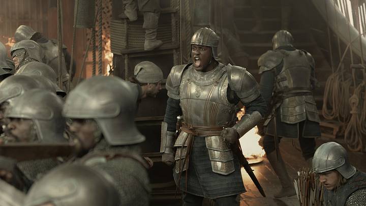 Abubakar Salim (Alyn of Hull) in House of the Dragon season 3. 