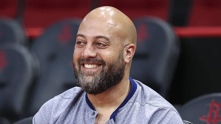 Oct 2, 2022; Houston, Texas, USA; Houston Rockets general manager Rafael Stone smiles before the preseason game against the San Antonio Spurs at Toyota Center. Mandatory Credit: Troy Taormina-Imagn Images Oct 2, 2022; Houston, Texas, USA; Houston Rockets general manager Rafael Stone smiles before the preseason game against the San Antonio Spurs at Toyota Center. Mandatory Credit: Troy Taormina-Imagn Images