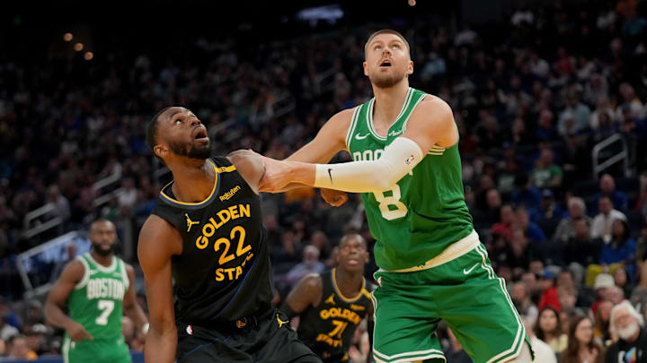 Boston Celtics, Golden State Warriors, Jaylen Brown, Derrick White, Kristaps Porzingis, Stephen Curry