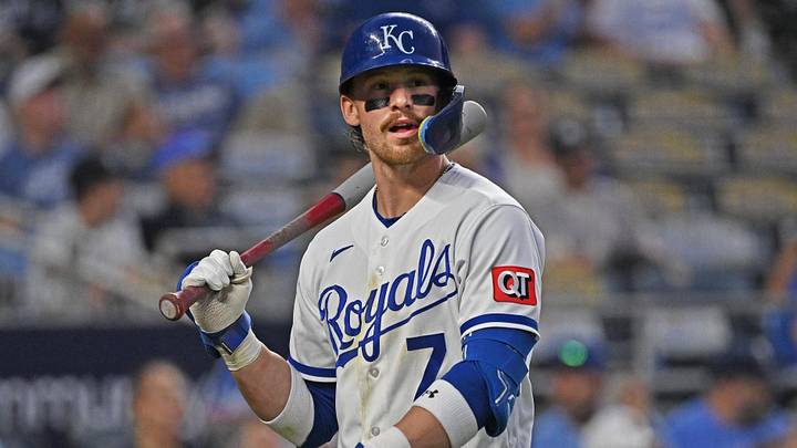 May 26, 2026; Kansas City, Missouri, USA; Kansas City Royals shortstop Bobby Witt Jr. (7) walks back to the dugout after striking out in the sixth inning against the New York Yankees at Kauffman Stadium. Mandatory Credit: Peter Aiken-Imagn Images May 26, 2026; Kansas City, Missouri, USA; Kansas City Royals shortstop Bobby Witt Jr. (7) walks back to the dugout after striking out in the sixth inning against the New York Yankees at Kauffman Stadium. Mandatory Credit: Peter Aiken-Imagn Images