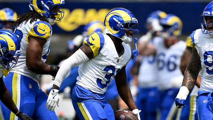 Aug 22, 2026; Inglewood, California, USA; Los Angeles Rams cornerback Al'zillion Hamilton (31) celebrates after an interception against the New Orleans Saints during the first quarter at SoFi Stadium. Mandatory Credit: Griffin Hooper-Imagn Images Aug 22, 2026; Inglewood, California, USA; Los Angeles Rams cornerback Al'zillion Hamilton (31) celebrates after an interception against the New Orleans Saints during the first quarter at SoFi Stadium. Mandatory Credit: Griffin Hooper-Imagn Images