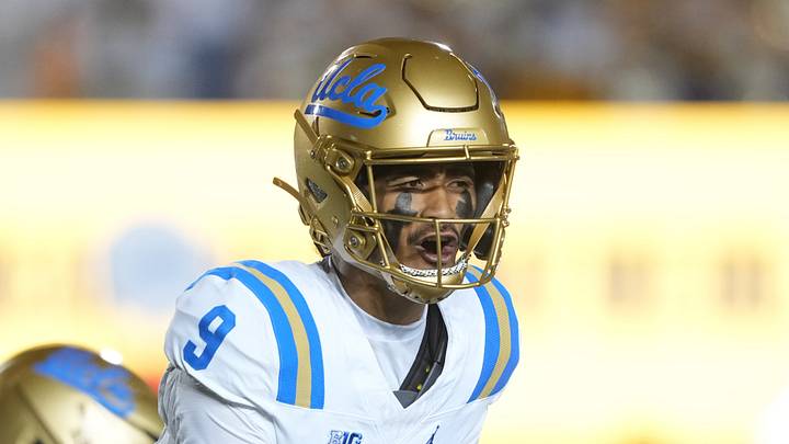 Sep 5, 2026; Berkeley, California, USA; UCLA Bruins quarterback Nico Iamaleava (9) yells during the second quarter against the California Golden Bears at California Memorial Stadium. Mandatory Credit: Darren Yamashita-Imagn Images Sep 5, 2026; Berkeley, California, USA; UCLA Bruins quarterback Nico Iamaleava (9) yells during the second quarter against the California Golden Bears at California Memorial Stadium. Mandatory Credit: Darren Yamashita-Imagn Images