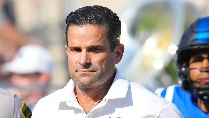 Sep 19, 2026; Durham, North Carolina, USA; Duke Blue Devils head coach Manny Diaz runs onto the field before the start of the game against the Stanford Cardinal at Wallace Wade Stadium. Mandatory Credit: James Guillory-Imagn Images Sep 19, 2026; Durham, North Carolina, USA; Duke Blue Devils head coach Manny Diaz runs onto the field before the start of the game against the Stanford Cardinal at Wallace Wade Stadium. Mandatory Credit: James Guillory-Imagn Images