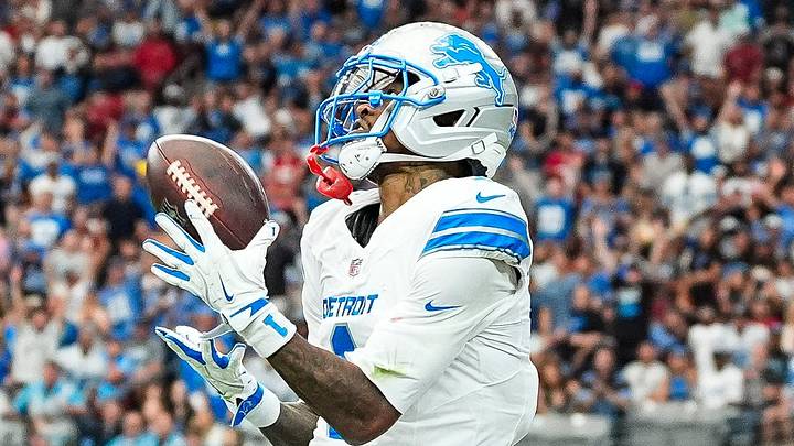 Detroit Lions wide receiver Jameson Williams (1). Detroit Lions wide receiver Jameson Williams (1).