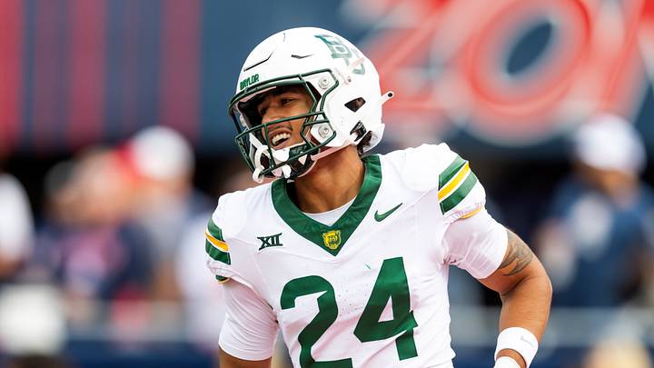 Nov 22, 2025; Tucson, Arizona, USA; Baylor Bears safety Micah Gifford (24) against the Arizona Wildcats at Casino Del Sol Stadium. Mandatory Credit: Mark J. Rebilas-Imagn Images Nov 22, 2025; Tucson, Arizona, USA; Baylor Bears safety Micah Gifford (24) against the Arizona Wildcats at Casino Del Sol Stadium. Mandatory Credit: Mark J. Rebilas-Imagn Images