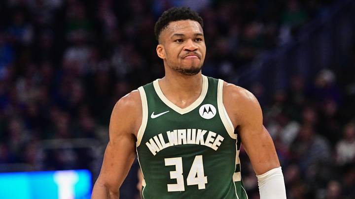 Milwaukee Bucks forward Giannis Antetokounmpo (34) reacts (Mandatory Credit: Benny Sieu-Imagn Images) Milwaukee Bucks forward Giannis Antetokounmpo (34) reacts (Mandatory Credit: Benny Sieu-Imagn Images)