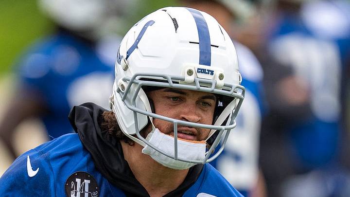 Indianapolis Colts wide receiver Anthony Gould runs after a catch