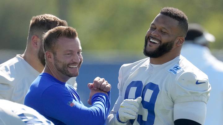 Aaron Donald worked out for the Rams this week. Aaron Donald worked out for the Rams this week.