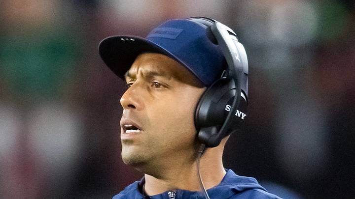 Seattle Seahawks defensive coordinator Aden Durde on the sidelines