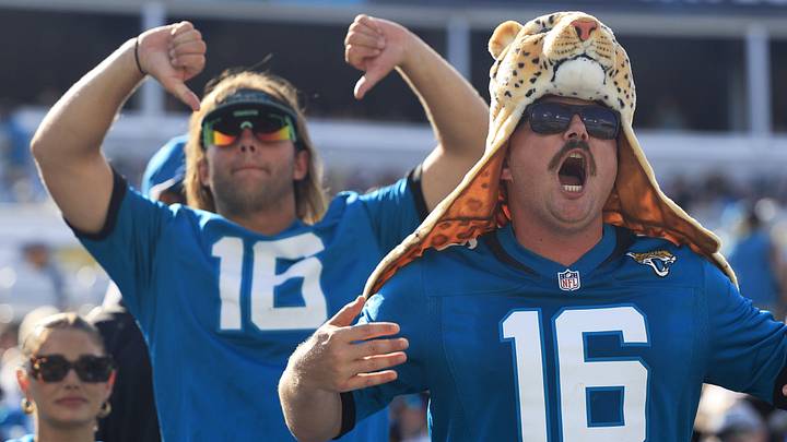 Jacksonville Jaguars fans boo and express their disappointment during the fourth quarter of an NFL football matchup Sunday, Sept. 24, 2023, at EverBank Stadium in Jacksonville, Fla. The Houston Texans defeated the Jacksonville Jaguars 37-17.