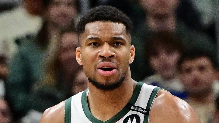Mar 13, 2025; Milwaukee, Wisconsin, USA; Milwaukee Bucks forward Giannis Antetokounmpo (34) reacts in the third quarter against the Los Angeles Lakers at Fiserv Forum. Mandatory Credit: Benny Sieu-Imagn Images Mar 13, 2025; Milwaukee, Wisconsin, USA; Milwaukee Bucks forward Giannis Antetokounmpo (34) reacts in the third quarter against the Los Angeles Lakers at Fiserv Forum. Mandatory Credit: Benny Sieu-Imagn Images