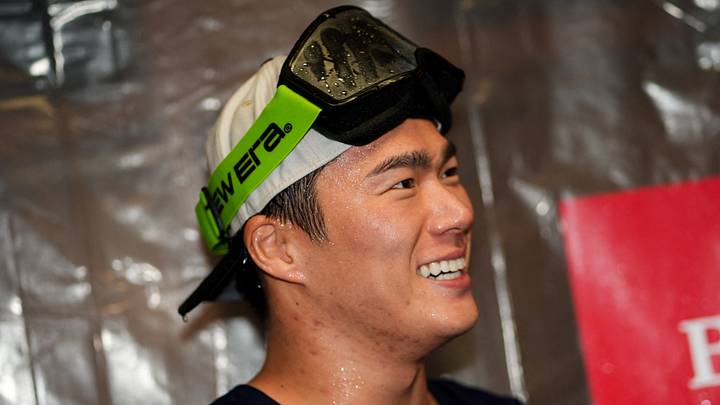 Los Angeles Dodgers pitcher Yoshinobu Yamamoto celebrates