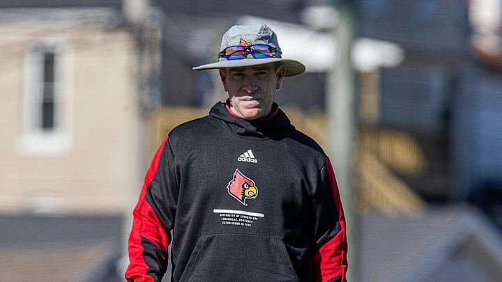 Louisville baseball coach Dan McDonnell carried his message on his clipboard, telling his 2024 team to be like lions this season for the Cardinals. The Louisville squad took to the field for practice during media day on Tuesday, Feb. 13, 2024. Louisville baseball coach Dan McDonnell carried his message on his clipboard, telling his 2024 team to be like lions this season for the Cardinals. The Louisville squad took to the field for practice during media day on Tuesday, Feb. 13, 2024.