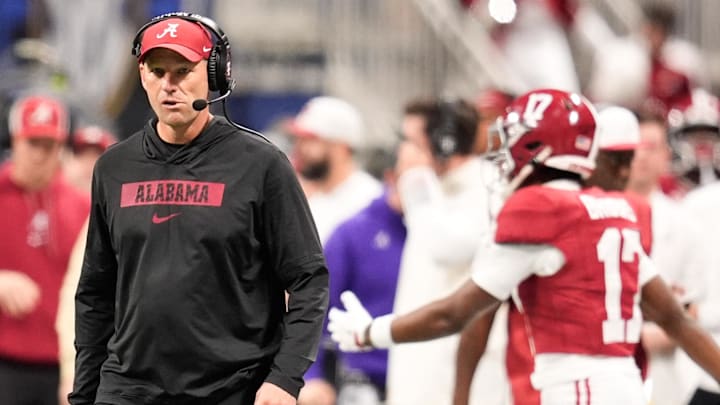 Alabama Crimson Tide head coach Kalen Deboer