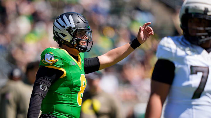 Dylan Raiola may finally have found a lasting home on coach Dan Lanning’s Oregon squad.