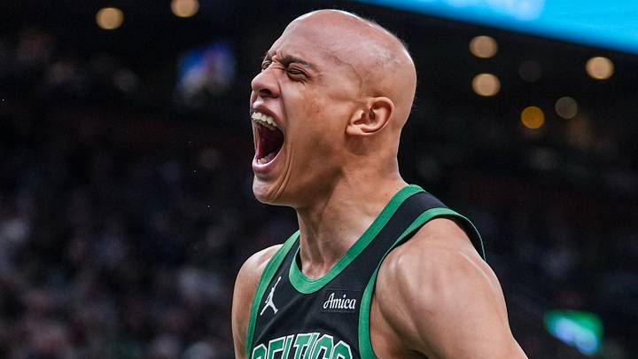 Apr 28, 2026; Boston, Massachusetts, USA; Boston Celtics guard Jordan Walsh (27) reacts after his basket against the Philadelphia 76ers in the second half during game five of the first round of the 2026 NBA Playoffs at TD Garden. Mandatory Credit: David Butler II-Imagn Images Apr 28, 2026; Boston, Massachusetts, USA; Boston Celtics guard Jordan Walsh (27) reacts after his basket against the Philadelphia 76ers in the second half during game five of the first round of the 2026 NBA Playoffs at TD Garden. Mandatory Credit: David Butler II-Imagn Images
