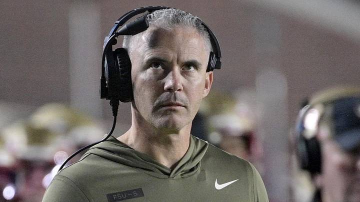 Nov 15, 2025; Tallahassee, Florida, USA; Florida State Seminoles head coach Mike Norvell during the second half against the Virginia Tech Hokies at Doak S. Campbell Stadium. Mandatory Credit: Melina Myers-Imagn Images Nov 15, 2025; Tallahassee, Florida, USA; Florida State Seminoles head coach Mike Norvell during the second half against the Virginia Tech Hokies at Doak S. Campbell Stadium. Mandatory Credit: Melina Myers-Imagn Images